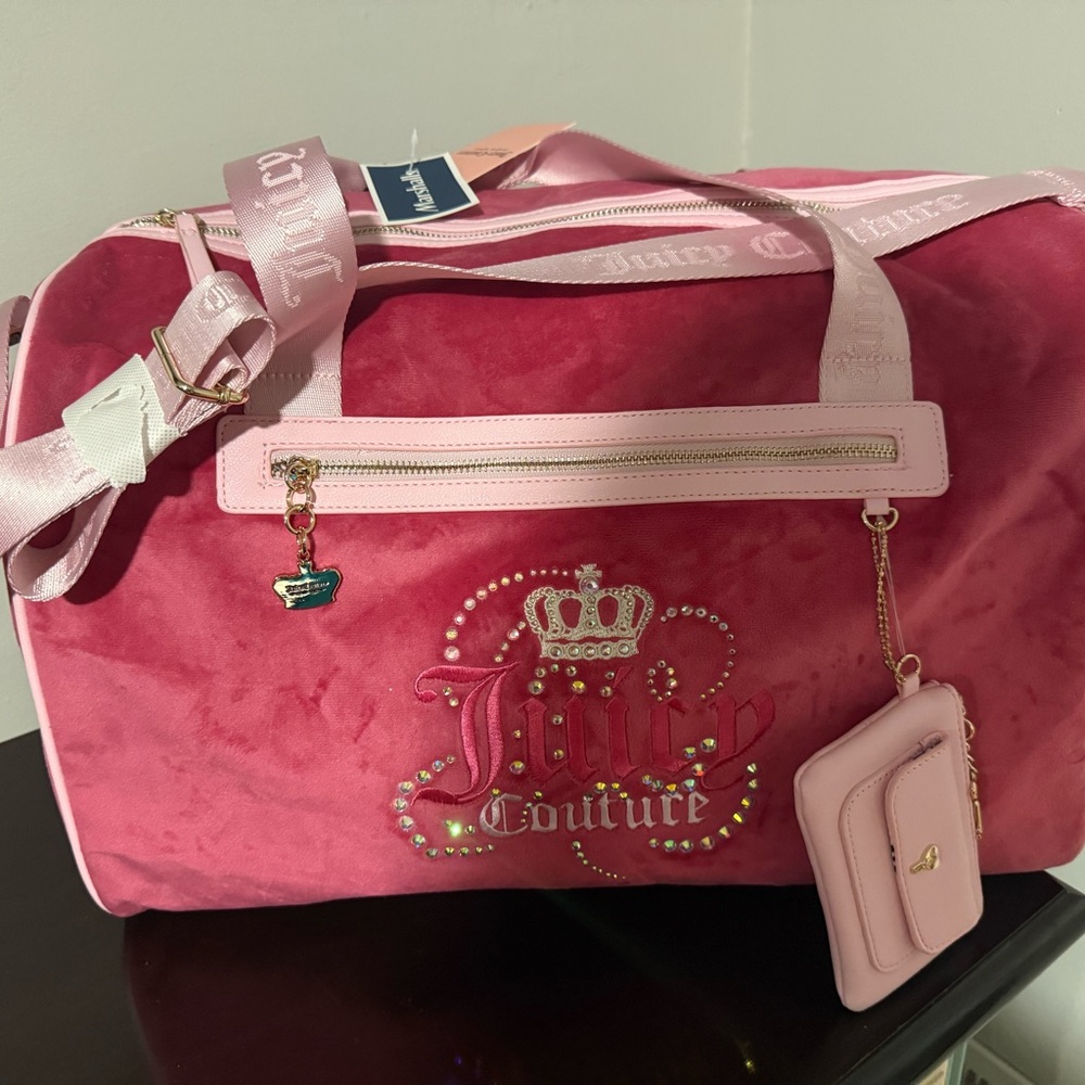 Juicy Couture Pink Travel Bag with Signature Style